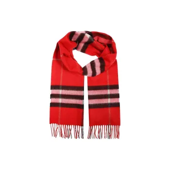 Burberry Cashmere Knit Scarves Unisex Red