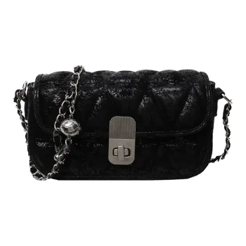Morellybear PU Shoulder Bag Regular Women's Black/Ecru/Silver/Pink