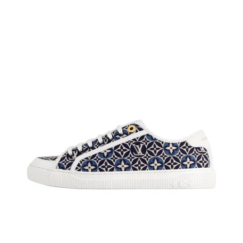 LOUIS VUITTON Lagoo Low Top Skateboard Shoes Women's Blue White
