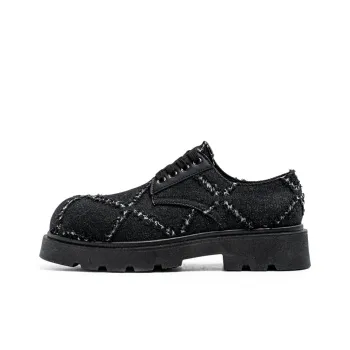 BINGO DUCK Coverage Low Top Skateboard Shoes Men's Denim Black