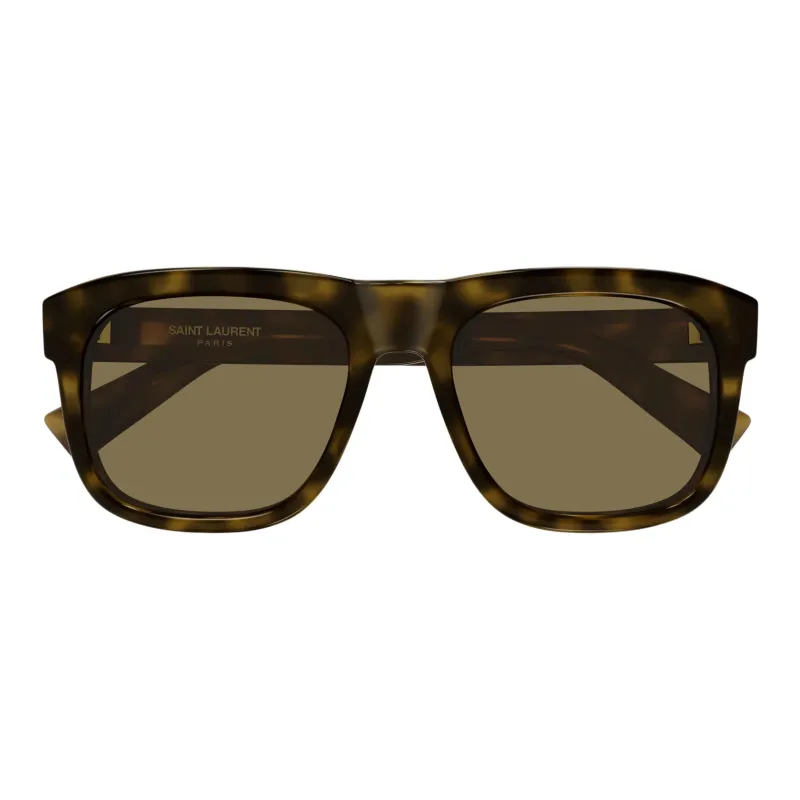 SAINT LAURENT Acetate Square Sunglasses Unisex Tortoiseshell-1