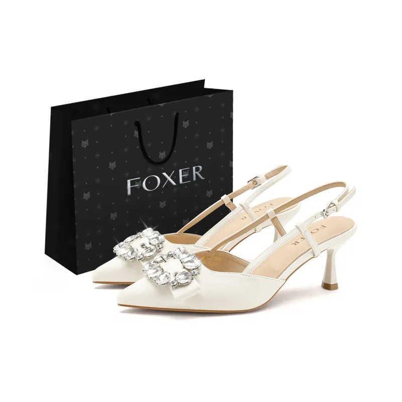 FOXER High Heels Women's Black/Beige/Light Green-8