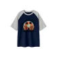 Navy Blue & White Heather Gray