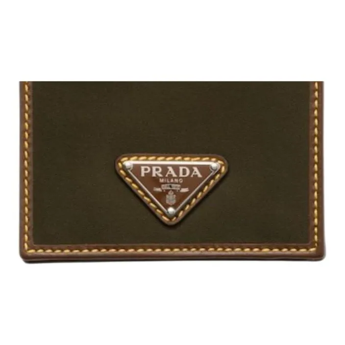 PRADA Re Nylon Recycled Nylon Wallet Men's Musk Green-4