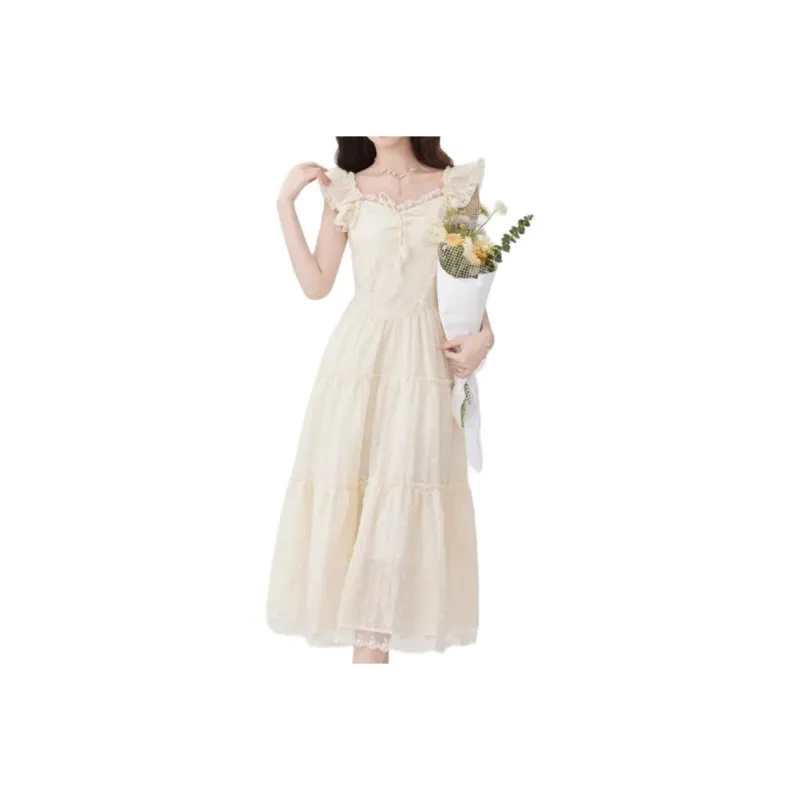 Dior Beauty Slip Dresses Women's Apricot-0