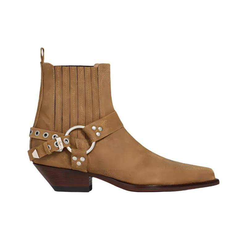 SONORA BOOTS HIDALGO BELT Ankle Boots 3.5cm Women's Brown-1