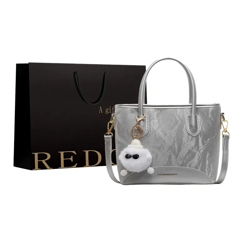REDOO PU Handbag Women's Ecru/Pink/Silver/Black-4