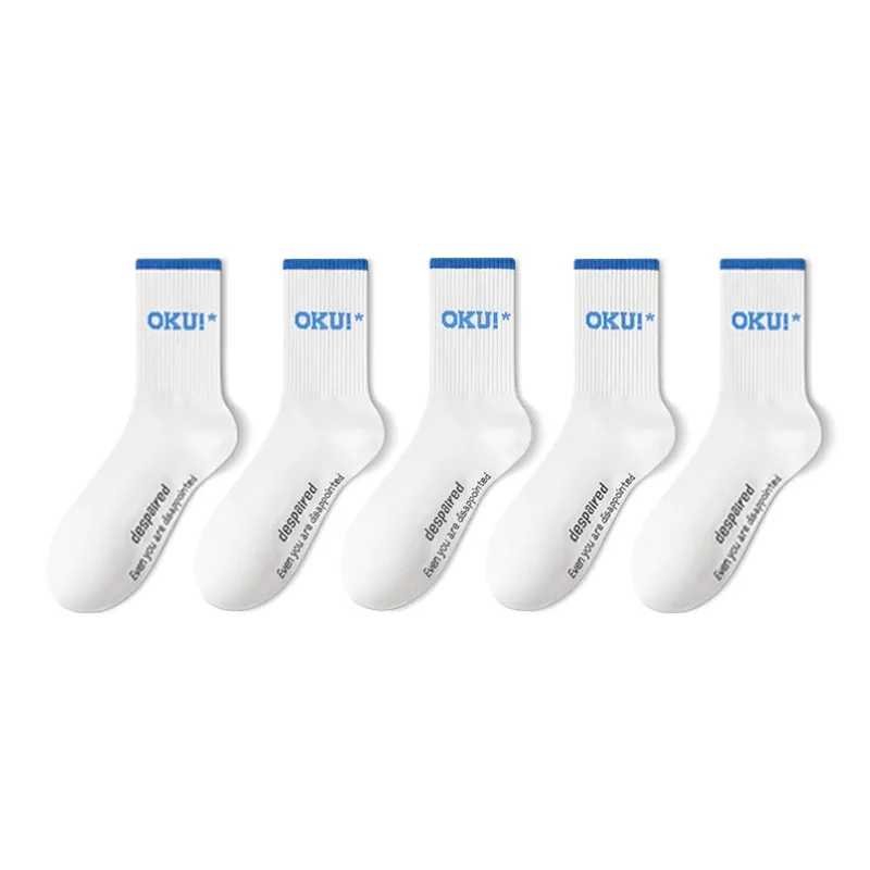 LUOLIAN Mid Calf Socks Men's 5 Pack-9