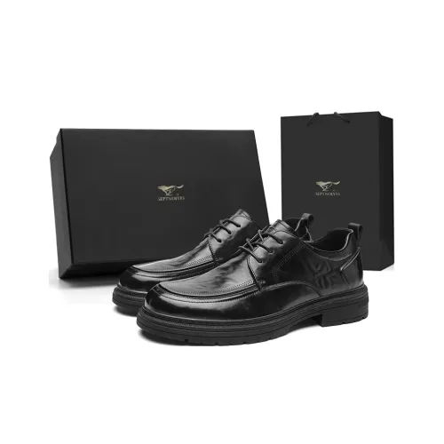 SEPTWOLVES Dress Shoes Men Low Top Black/Brown