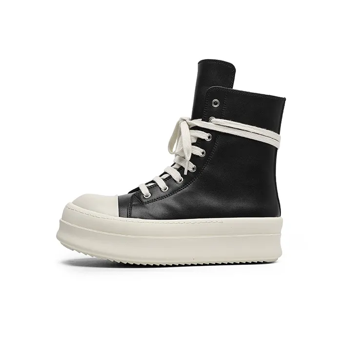 MOMGOG High Top Skateboard Shoes Unisex Black-0