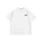 [Antibacterial Short-Sleeved T-Shirt]White (Mb Silhouette Brown Cat Chest Logo )