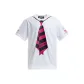 White with Rose Red Pattern