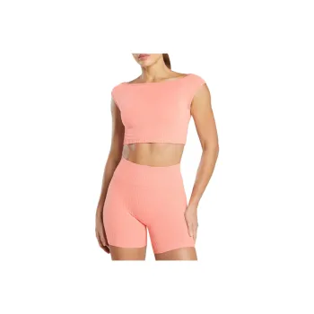GYMSHARK LUXESEAMLESSBOATNECKCROPTOP Sport Vests Women's