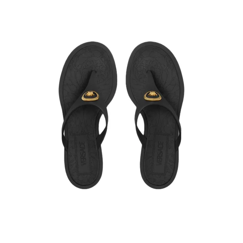 VERSACE Flip Flops Women's Black-4