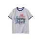 White Gray Navy Blue Edge