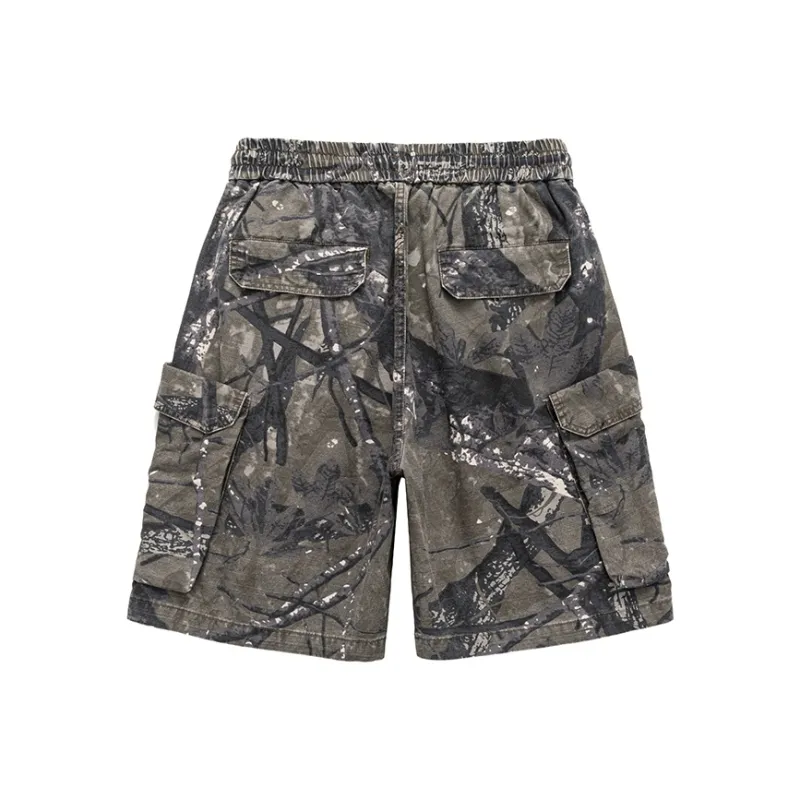 Jeep Casual Shorts Unisex Gray Resin Camouflage-1