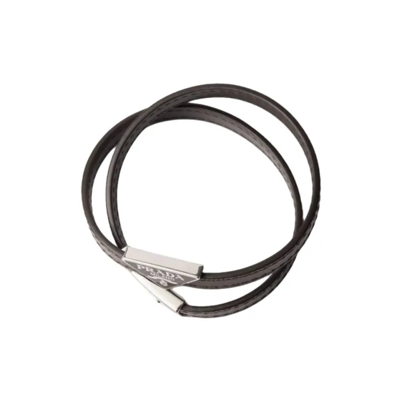 PRADA Leather Bracelets Men's Brown-1