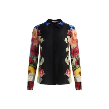 ALICE+OLIVIA Shirts Women's Garden Brunch Black