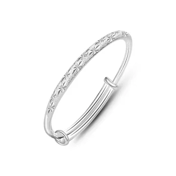 Silver Place 999 Fine Silver Bangles Women's