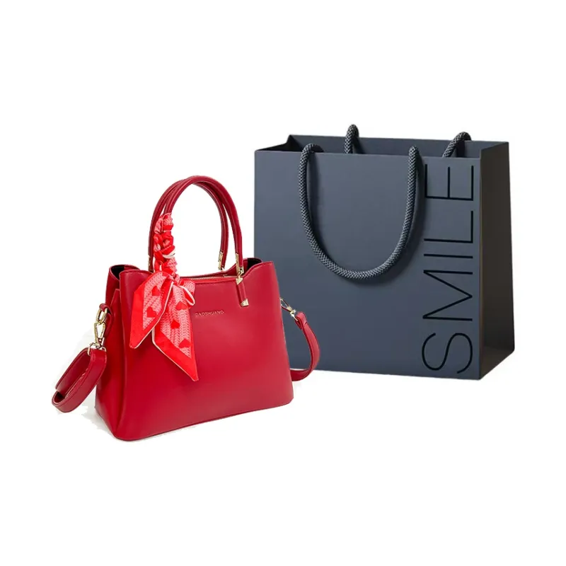 SWIMADE PU Shoulder Bag, Crossbody Bag, Handbag Women's Black/Red-7
