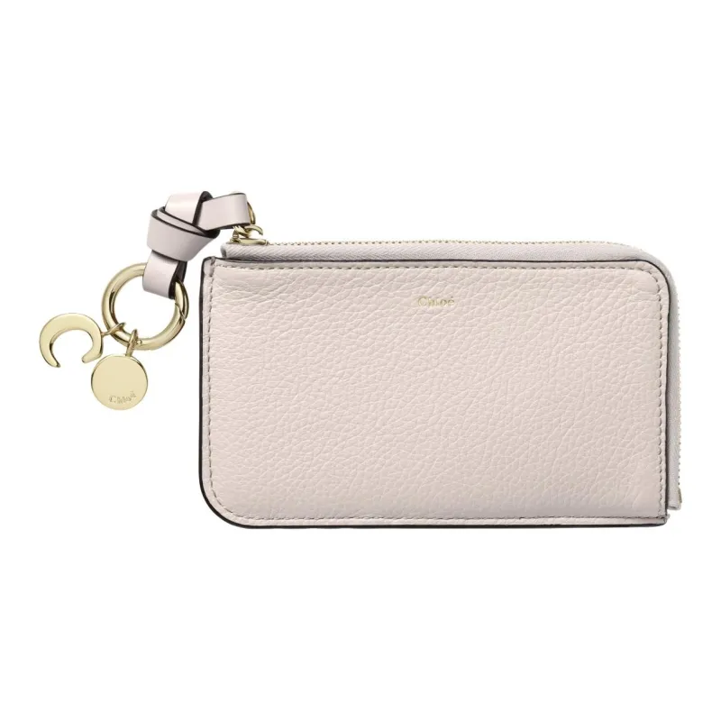 Chloe Calfskin Card Holder Women's Light Gray-0