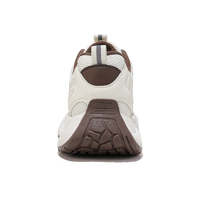 RENBEN Breathable Lightweight Height Increasing Low Top Chunky Sneakers Women's Beige-4
