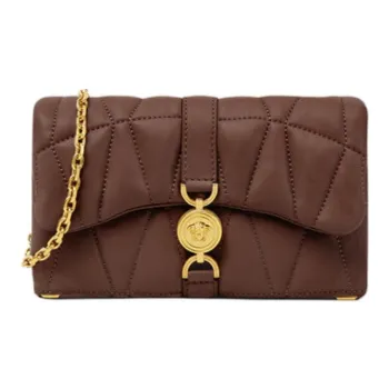 VERSACE Kleio Lambskin Crossbody Bag, Shoulder Bag Mini Women's Brown