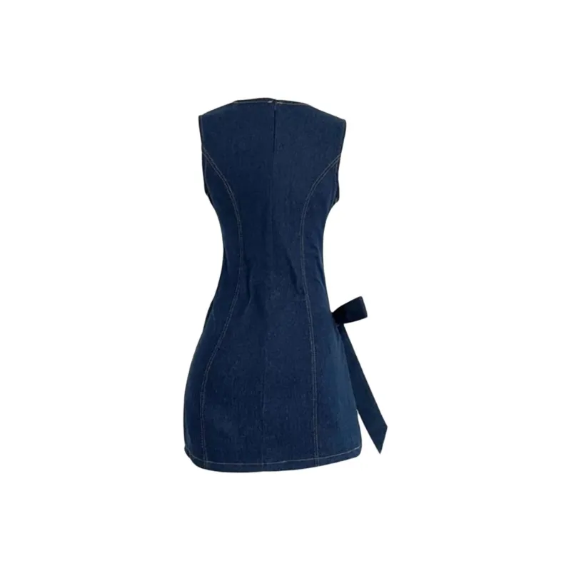 CZMO Sleeveless Dresses Women's Denim Blue-1