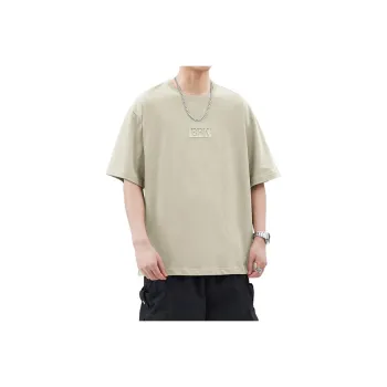 WOOD SOON Cotton Crew Neck Loose Fit Casual Half Sleeve T Shirt Top Unisex