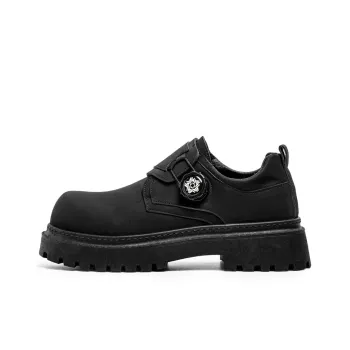 BINGO DUCK Height Increasing Low Top Casual Shoes Men's Black