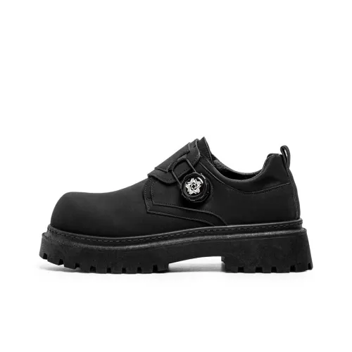 BINGO DUCK Height Increasing Low Top Casual Shoes Men's Black