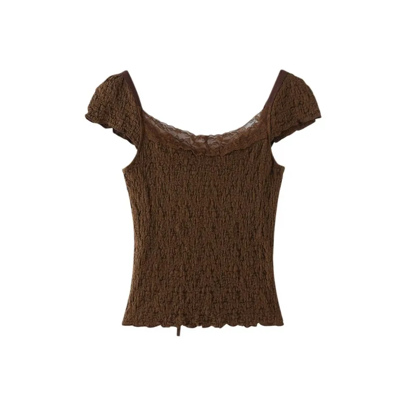 DOKZB T Shirts Women's Coffee-1