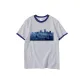 White Gray Navy Blue Edge