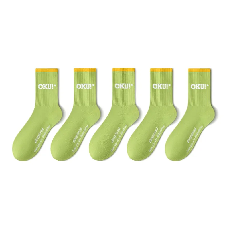 LUOLIAN Mid Calf Socks Men's 5 Pack-12
