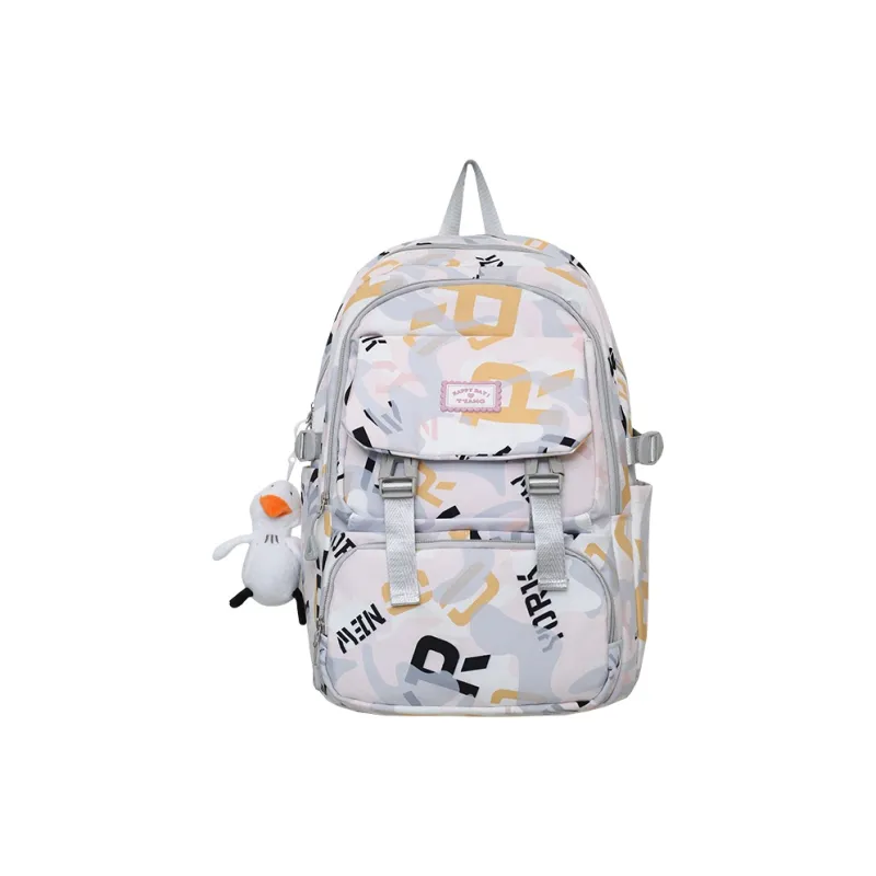 Yalu Nylon Backpack Regular Unisex Multicolor-12
