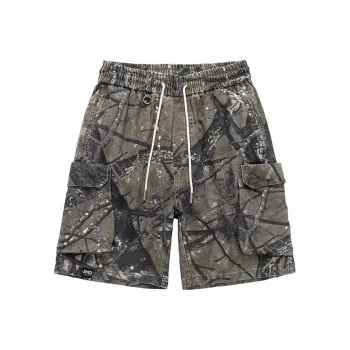 Jeep Casual Shorts Unisex Gray Resin Camouflage