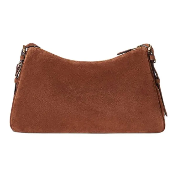 PRADA Cow Leather Shoulder Bag Tubas Women's Cocoa Brown-2