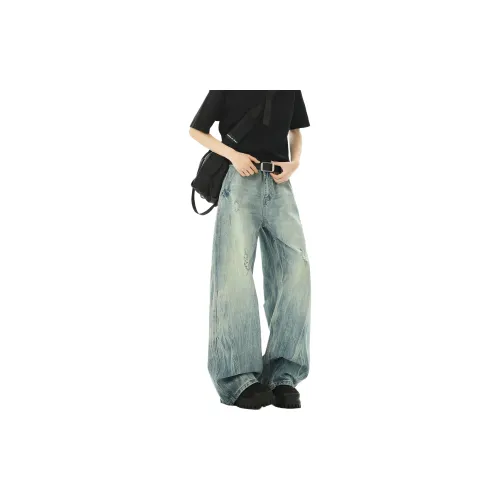 PANDA ADEVIL Jeans Unisex Vintage Blue