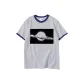 White Gray Navy Blue Edge