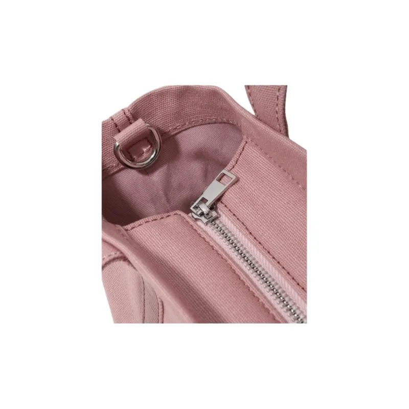 Maison Kitsune Cotton Tote Bag, Shopping Bag, Shoulder Bag, Handbag Trumpets Women's Pink-6