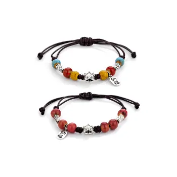 JIAFULAI Colored Glaze Bracelets Unisex