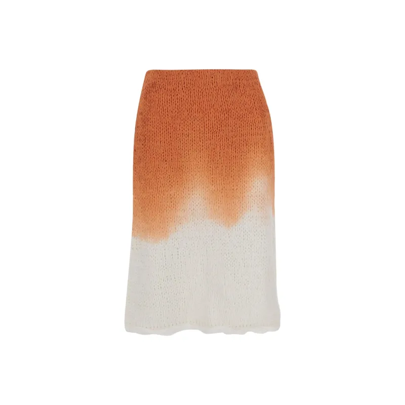 Bottega Veneta Casual Long Skirt Women's Orange-0