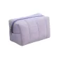 Cream Purple Velvet Makeup Bag