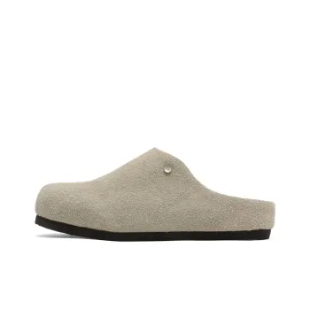 WEISHIBANGWEI Rubber Sole Slip Resistant Closed Toe Slippers Unisex Beige