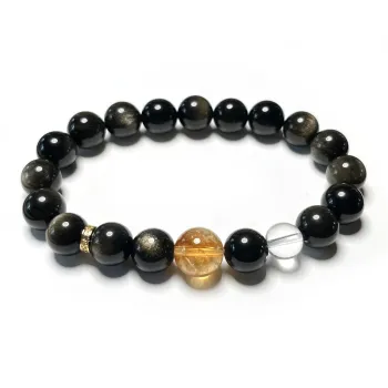 CUIJING Natural Obsidian Bracelets Unisex