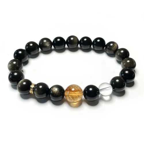 CUIJING Natural Obsidian Bracelets Unisex