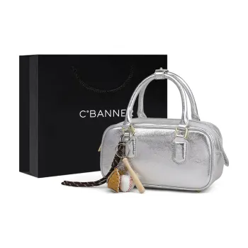 C°BANNER Cow Leather Shoulder Bag, Crossbody Bag, Handbag Trumpets Women's Silver