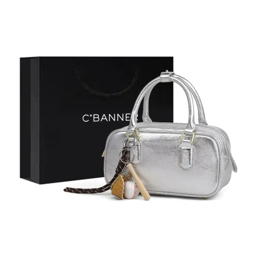 C°BANNER Cow Leather Shoulder Bag, Crossbody Bag, Handbag Trumpets Women's Silver