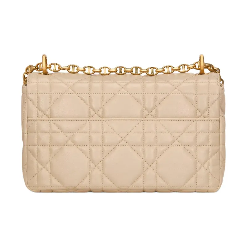 DIOR Sheepskin Shoulder Bag Medium Size Women's Rouge Beige-2