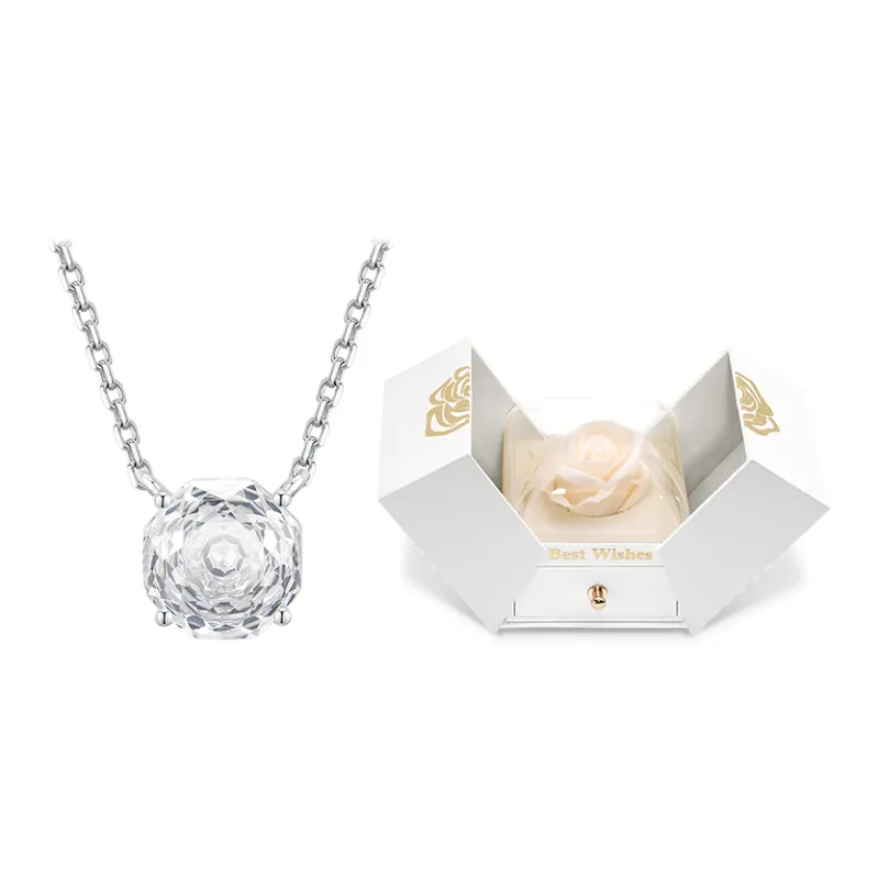 Abyb Charming 3.96 Carat/Synthetic Cubic Zirconia Necklaces Women's-3